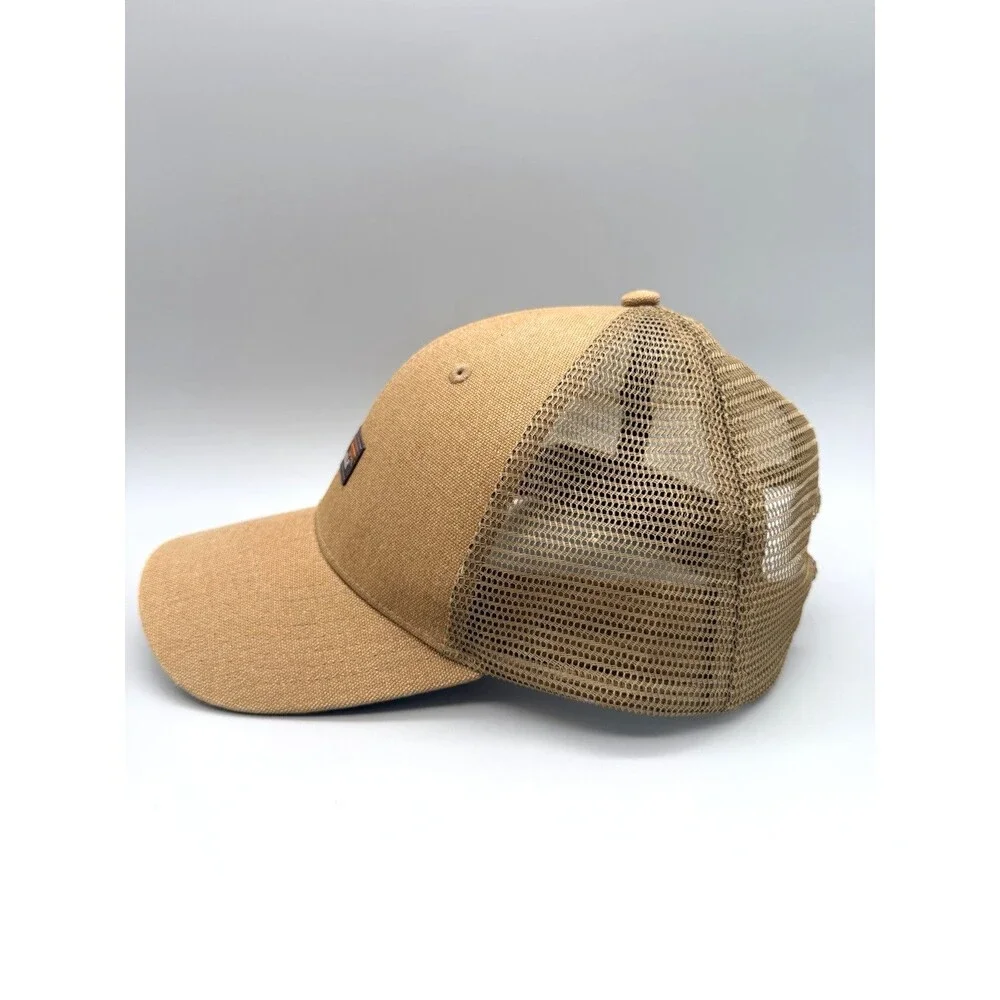 Patagonia Trucker Hat Tan Brown NetPlus Fishing Net Snapback Cap Outdoor Hiking